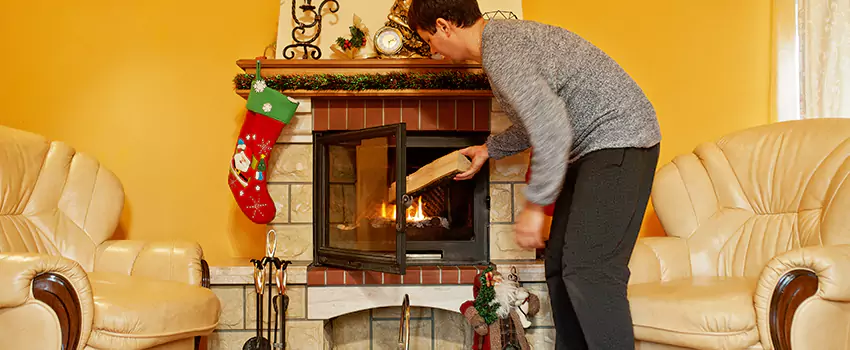 Rusted Metal Fireplace Restoration in Converse, Texas